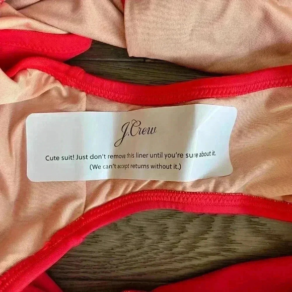 NWT J. Crew Plus Size 22 Ruched V Neck One Piece Swimsuit Bright Red Beach - Picture 7 of 7